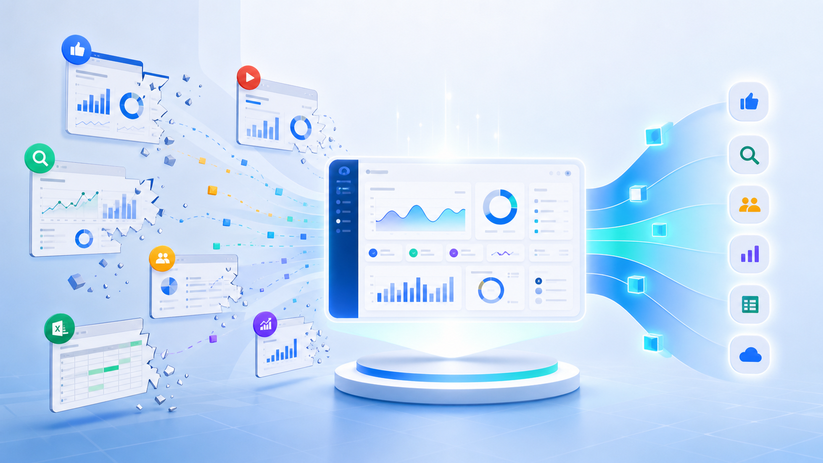 Minh họa dữ liệu Marketing phân mảnh và báo cáo rời rạc gây sai lệch